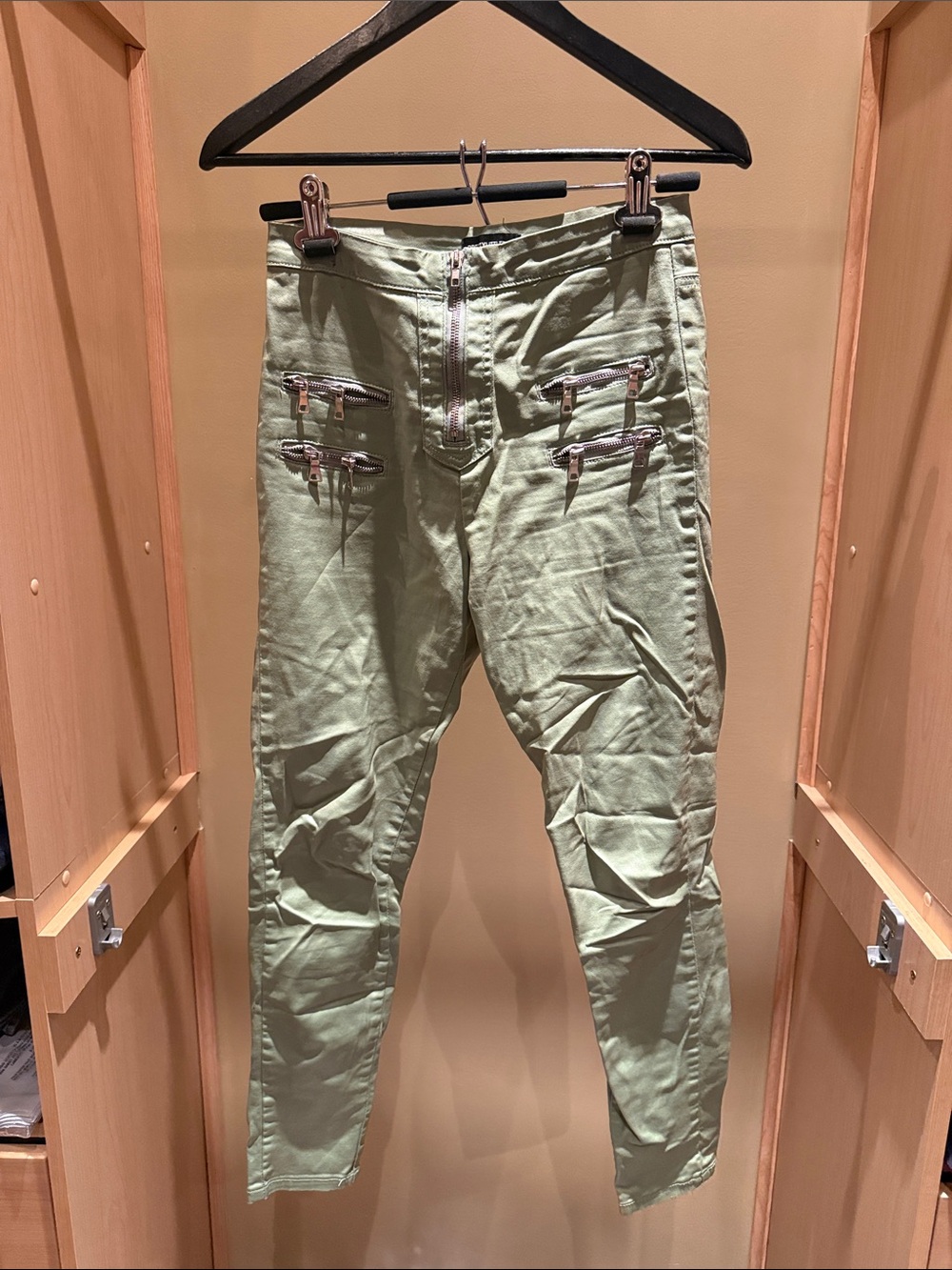 PrettyLittleThing Olive Green Utility Trousers